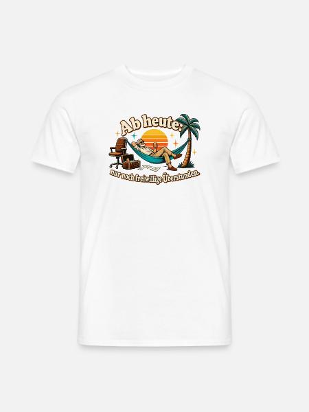 Rente Ruhestand Abschiedsgeschenk Kollege - Männer T-Shirt - Weiß