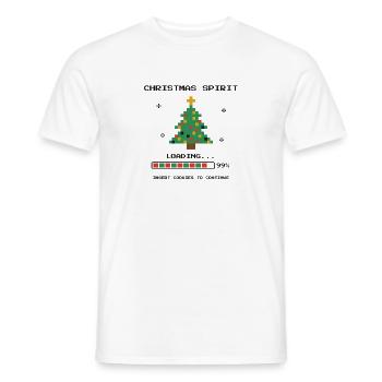 Pixel 8-Bit-Weihnachtsbaum - Männer T-Shirt - Weiß - Vorne - AI Model Male 178 dark (178cm)