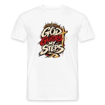 Gott führt meine Schritte - Männer T-Shirt - Weiß - Vorne - AI Model Male 178 dark (178cm)