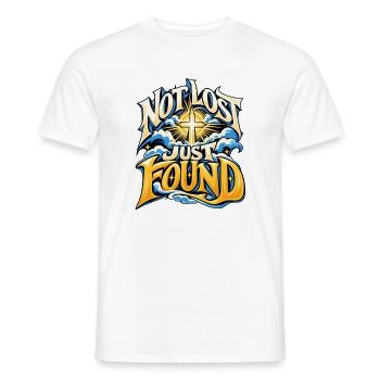 Not Lost Just Found Cross - Männer T-Shirt - Weiß - Vorne - AI Model Male 178 dark (178cm)