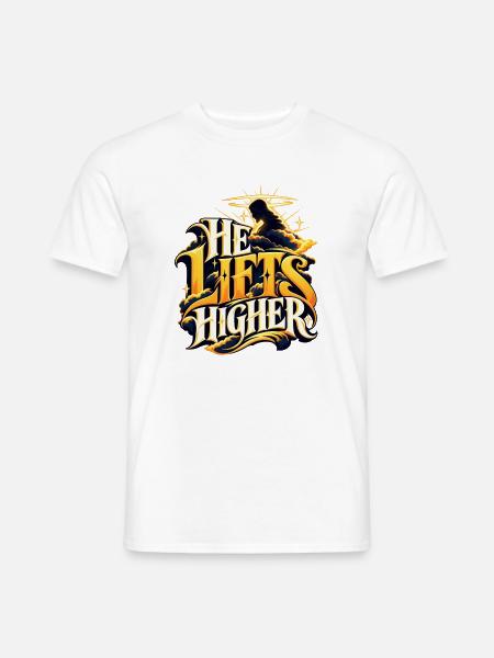 Himmlische Aufwärtskraft - Männer T-Shirt - Weiß