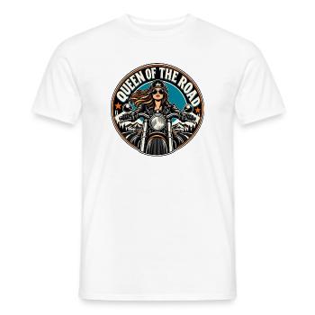 Queen of the Road Motorrad Diva - Männer T-Shirt - Weiß - Vorne - AI Model Male 178 dark (178cm)