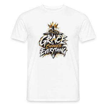 Grace Changes Everything - Männer T-Shirt - Weiß - Vorne - AI Model Male 178 dark (178cm)