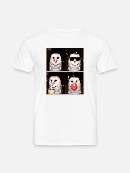 Schleiereulen Schleiereule - Männer T-Shirt - Weiß