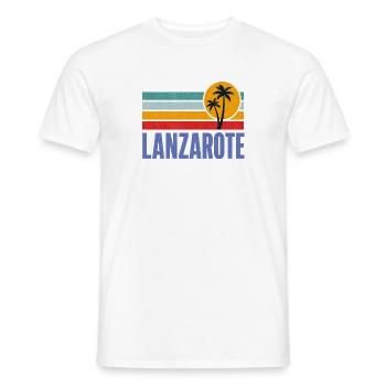 Lanzarote - Canary Islands - Kanaren - Vulkane - Männer T-Shirt - Weiß - Vorne - AI Model Male 178 dark (178cm)
