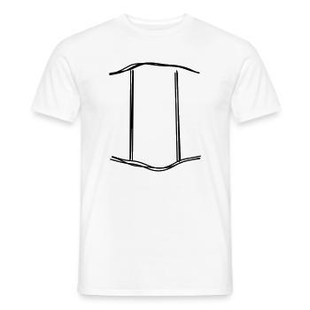 Sternzeichen Zwillinge handgezeichnet - Männer T-Shirt - Weiß - Vorne - AI Model Male 178 dark (178cm)