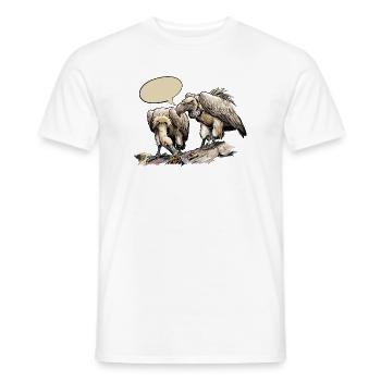 Zwei Geier auf Steinigem Grund - Männer T-Shirt - Weiß - Vorne - AI Model Male 178 dark (178cm)