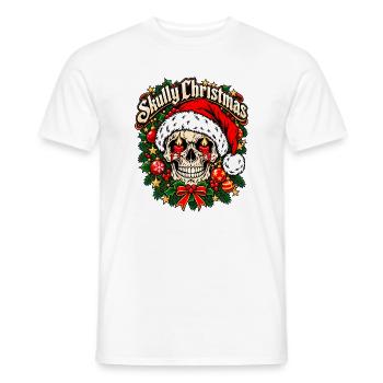 Skully Christmas - Männer T-Shirt - Weiß - Vorne - AI Model Male 178 dark (178cm)