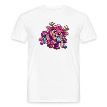 Sockenmonster - Monster unter dem Bett Party - Männer T-Shirt - Weiß - Vorne - AI Model Male 178 dark (178cm)