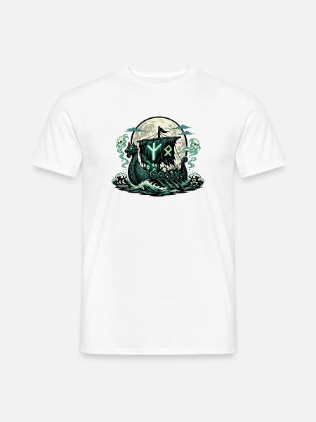 Nordisches Geisterschiff - Männer T-Shirt - Weiß