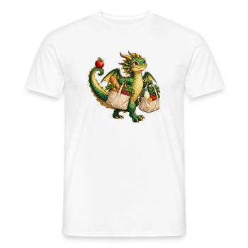 Grüner Drachenmarkt Einkauf - Männer T-Shirt - Weiß - Vorne - AI Model Male 178 dark (178cm)