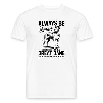 Deutsche Dogge Lustiges Deutsche Dogge Geschenk - Männer T-Shirt - Weiß - Vorne - AI Model Male 178 dark (178cm)