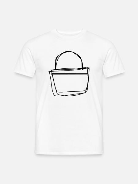 Osterkorb handgezeichnet - Männer T-Shirt - Weiß