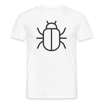 Bug-Malware-Linien-Symbol - Männer T-Shirt - Weiß - Vorne - AI Model Male 178 dark (178cm)