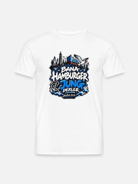 Bana Hamburger Jung derler – Hamburg Streetwear - Männer T-Shirt - Weiß
