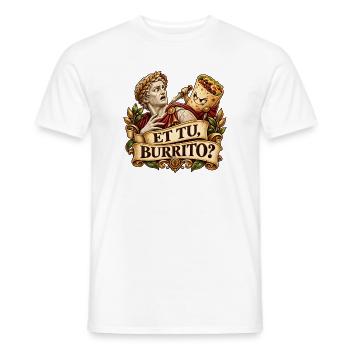 Und Ihr Burrito? Römisches Taco-Duell - Männer T-Shirt - Weiß - Vorne - AI Model Male 178 dark (178cm)