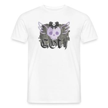 Goth - Männer T-Shirt - Weiß - Vorne - AI Model Male 178 dark (178cm)