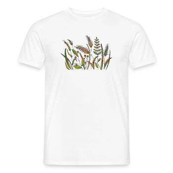 Gras - Männer T-Shirt - Weiß - Vorne - AI Model Male 178 dark (178cm)