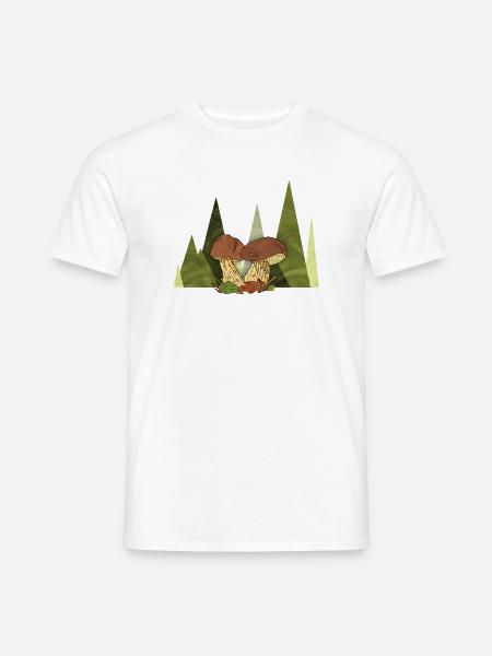 Pilze - Männer T-Shirt - Weiß