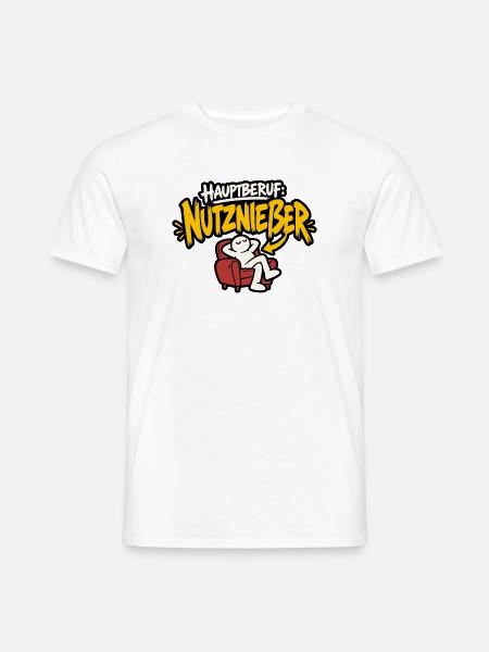 Hauptberuf Nutznießer Faulenzer - Männer T-Shirt - Weiß