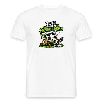 Heute nur Fußball-Modus - Männer T-Shirt - Weiß - Vorne - AI Model Male 178 dark (178cm)