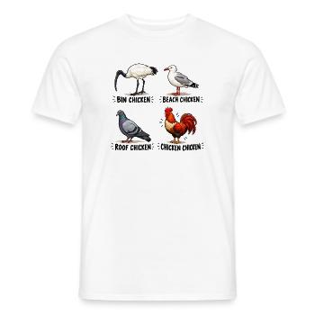 Funny Bin Huhn Australischer Ibis Vogelliebhaber Kunst - Männer T-Shirt - Weiß - Vorne - AI Model Male 178 dark (178cm)