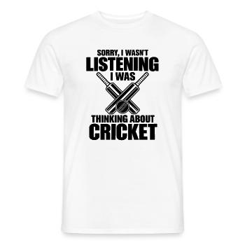Lustiger Cricketspieler, Bowler, Schlagmann, Liebhaber, Sport - Männer T-Shirt - Weiß - Vorne - AI Model Male 178 dark (178cm)