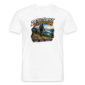 Detektorist-Expedition-Metalldetektor-Abenteuer - Männer T-Shirt - Weiß - Vorne - AI Model Male 178 dark (178cm)