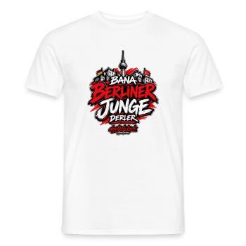 Bana Berliner Junge derler – Berlin Streetwear - Männer T-Shirt - Weiß - Vorne - AI Model Male 178 dark (178cm)
