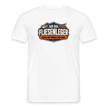Ich bin Fliesenleger. Erklär mir meinen Job nicht! - Männer T-Shirt - Weiß - Vorne - AI Model Male 178 dark (178cm)