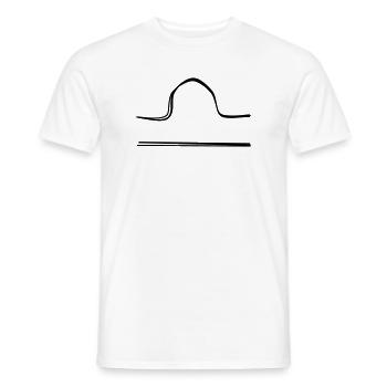 Sternzeichen Waage handgezeichnet - Männer T-Shirt - Weiß - Vorne - AI Model Male 178 dark (178cm)