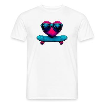 Skate Love Rider - Männer T-Shirt - Weiß - Vorne - AI Model Male 178 dark (178cm)