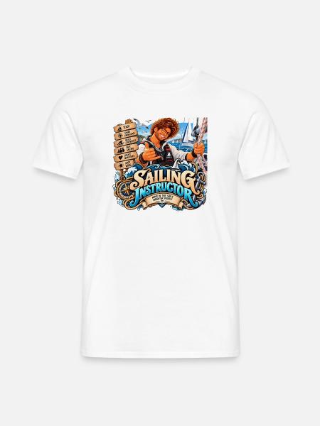 Abenteuer-Segellehrer - Männer T-Shirt - Weiß