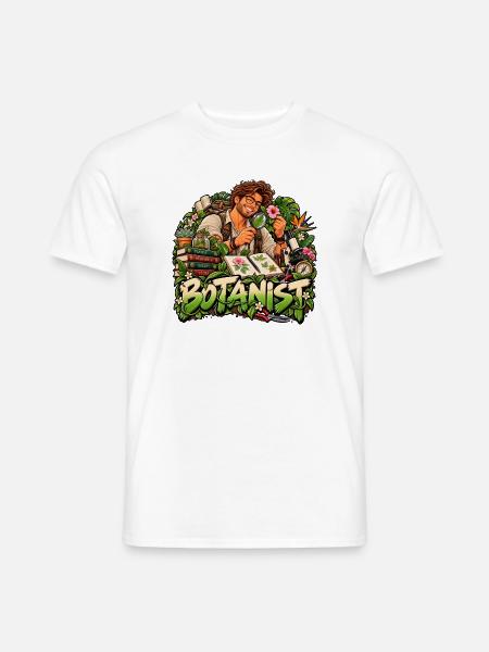 Pflanzenabenteurer-Botaniker - Männer T-Shirt - Weiß