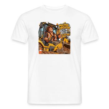 Maschinenbediener: Baugeist - Männer T-Shirt - Weiß - Vorne - AI Model Male 178 dark (178cm)