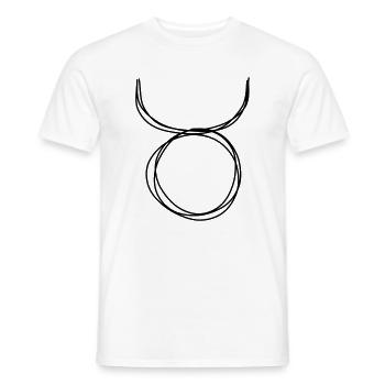Sternzeichen Stier handgezeichnet - Männer T-Shirt - Weiß - Vorne - AI Model Male 178 dark (178cm)