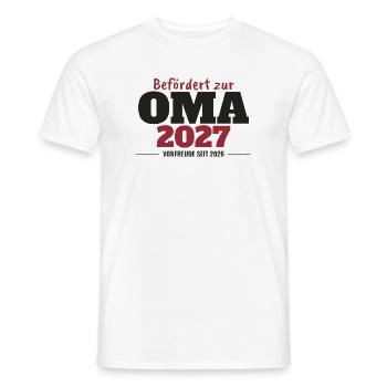Befördert zur Oma 2027 - Männer T-Shirt - Weiß - Vorne - AI Model Male 178 dark (178cm)