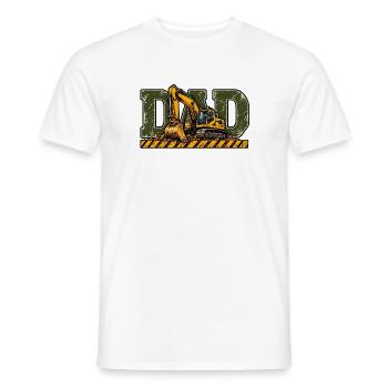 Dad Bagger – Geschenk für Baggerfahrer - Männer T-Shirt - Weiß - Vorne - AI Model Male 178 dark (178cm)