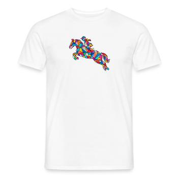 Reiten Pferd Reiterin - Männer T-Shirt - Weiß - Vorne - AI Model Male 178 dark (178cm)