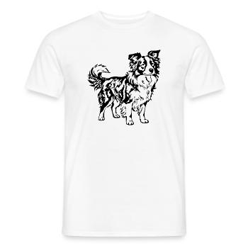 Border Collie schwarz Hunde Liebhaber Geschenk  - Männer T-Shirt - Weiß - Vorne - AI Model Male 178 dark (178cm)