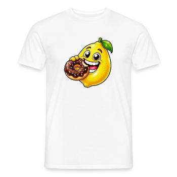 Süße Cartoon Zitrone Keks Dessert - Männer T-Shirt - Weiß - Vorne - AI Model Male 178 dark (178cm)
