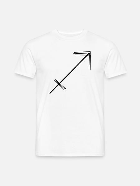 Sternzeichen Schütze handgezeichnet - Männer T-Shirt - Weiß