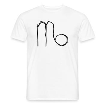 Sternzeichen Jungfrau handgezeichnet - Männer T-Shirt - Weiß - Vorne - AI Model Male 178 dark (178cm)