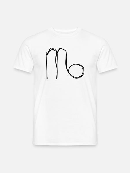 Sternzeichen Jungfrau handgezeichnet - Männer T-Shirt - Weiß