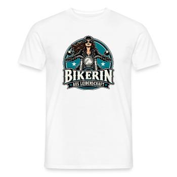 Bikerin Aus Leidenschaft - Männer T-Shirt - Weiß - Vorne - AI Model Male 178 dark (178cm)