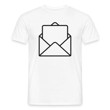 Offenes Buchstabenzeilen-Symbol - Männer T-Shirt - Weiß - Vorne - AI Model Male 178 dark (178cm)