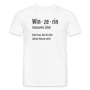 Winzerin Substantiv Definition Wein Geschenk - Männer T-Shirt - Weiß - Vorne - AI Model Male 178 dark (178cm)