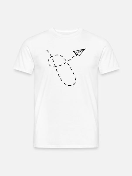 Papierflieger - Männer T-Shirt - Weiß