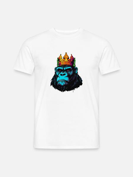 König Gorilla - Männer T-Shirt - Weiß