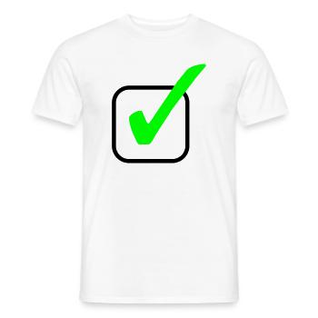 Neon-Grüner Haken Print - Männer T-Shirt - Weiß - Vorne - AI Model Male 178 dark (178cm)